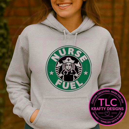 Nurse Fuel Sweatshirt - Healthcare Crew Neck or Hoodie CK