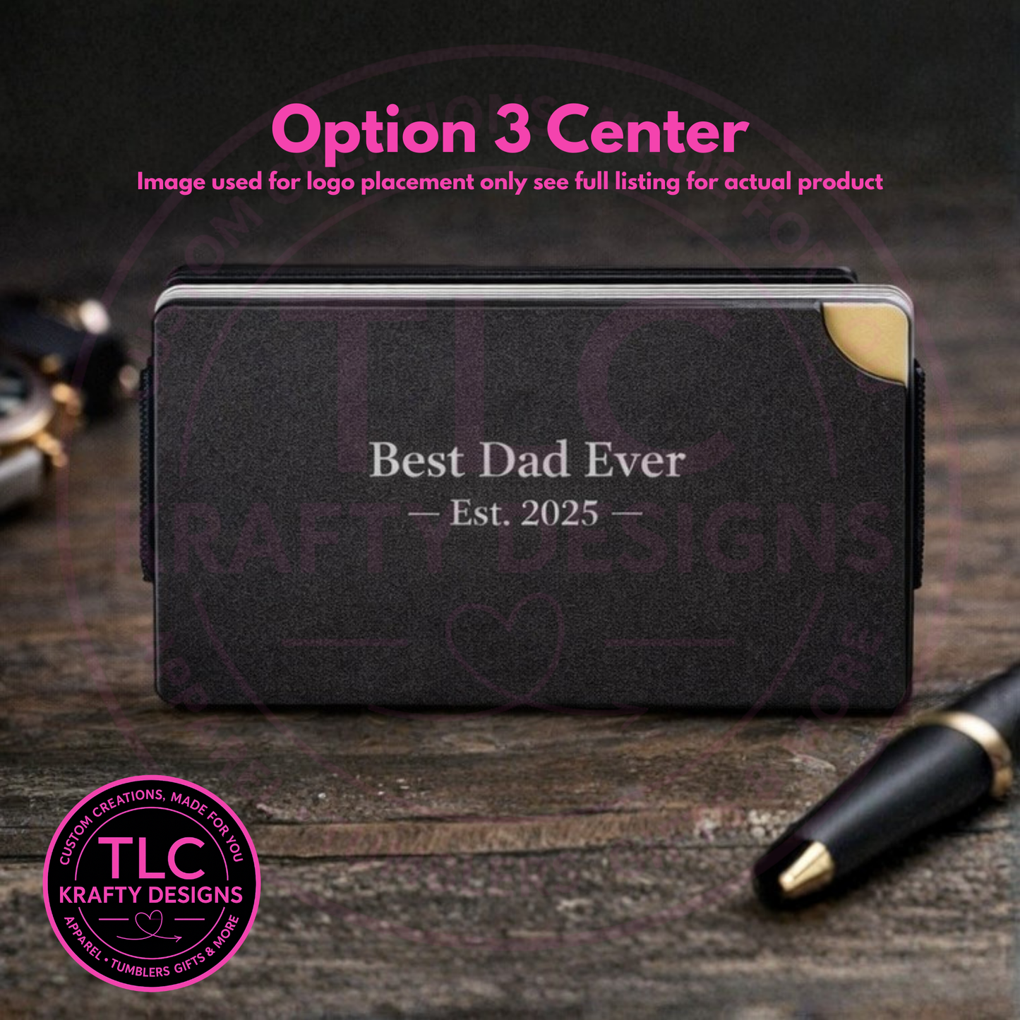 Best Dad Ever Engraved Minimalist Wallet - Slim Metal Card Holder