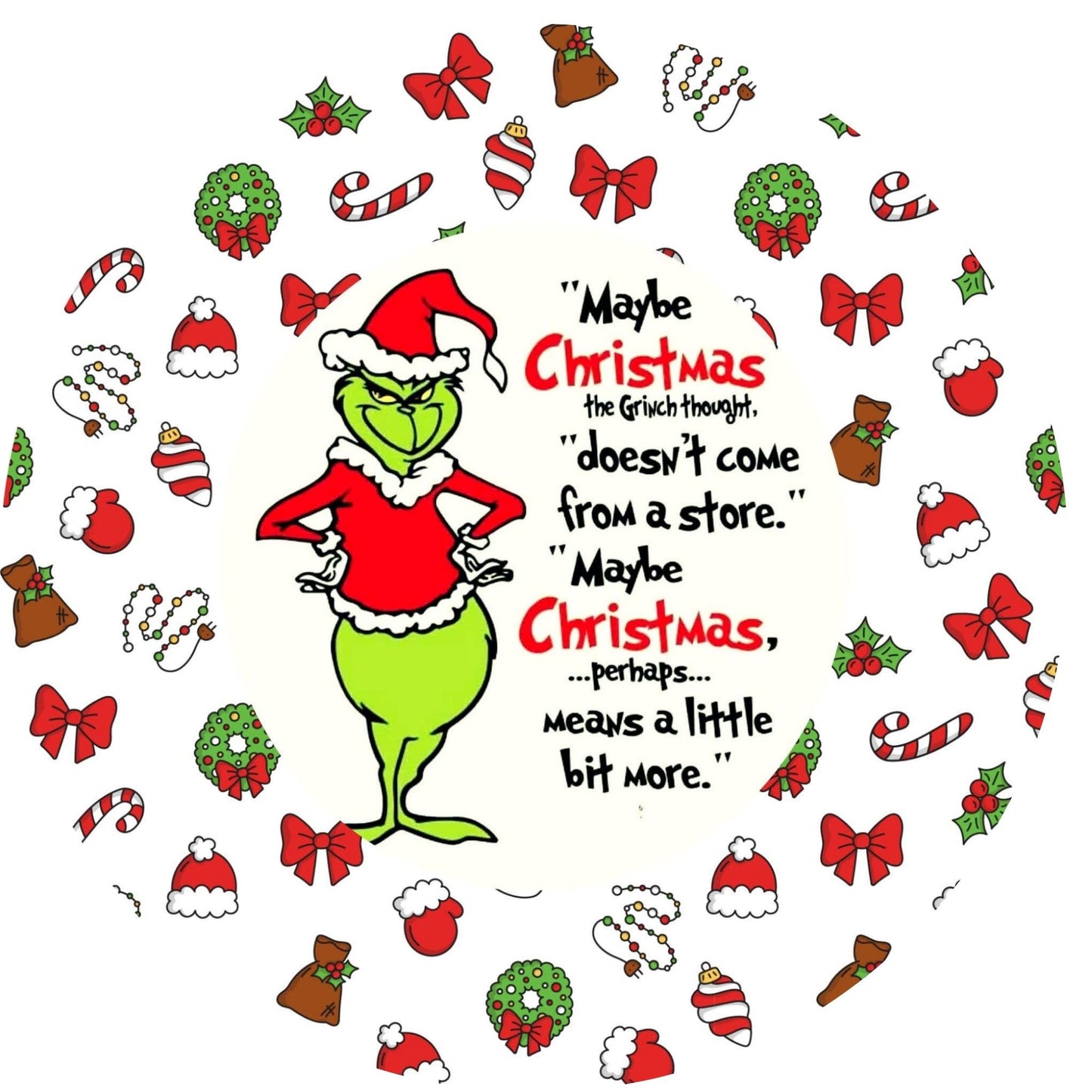 Maybe Christmas 10” Wind Spinner – Festive Christmas Sublimated Metal Yard Décor CK