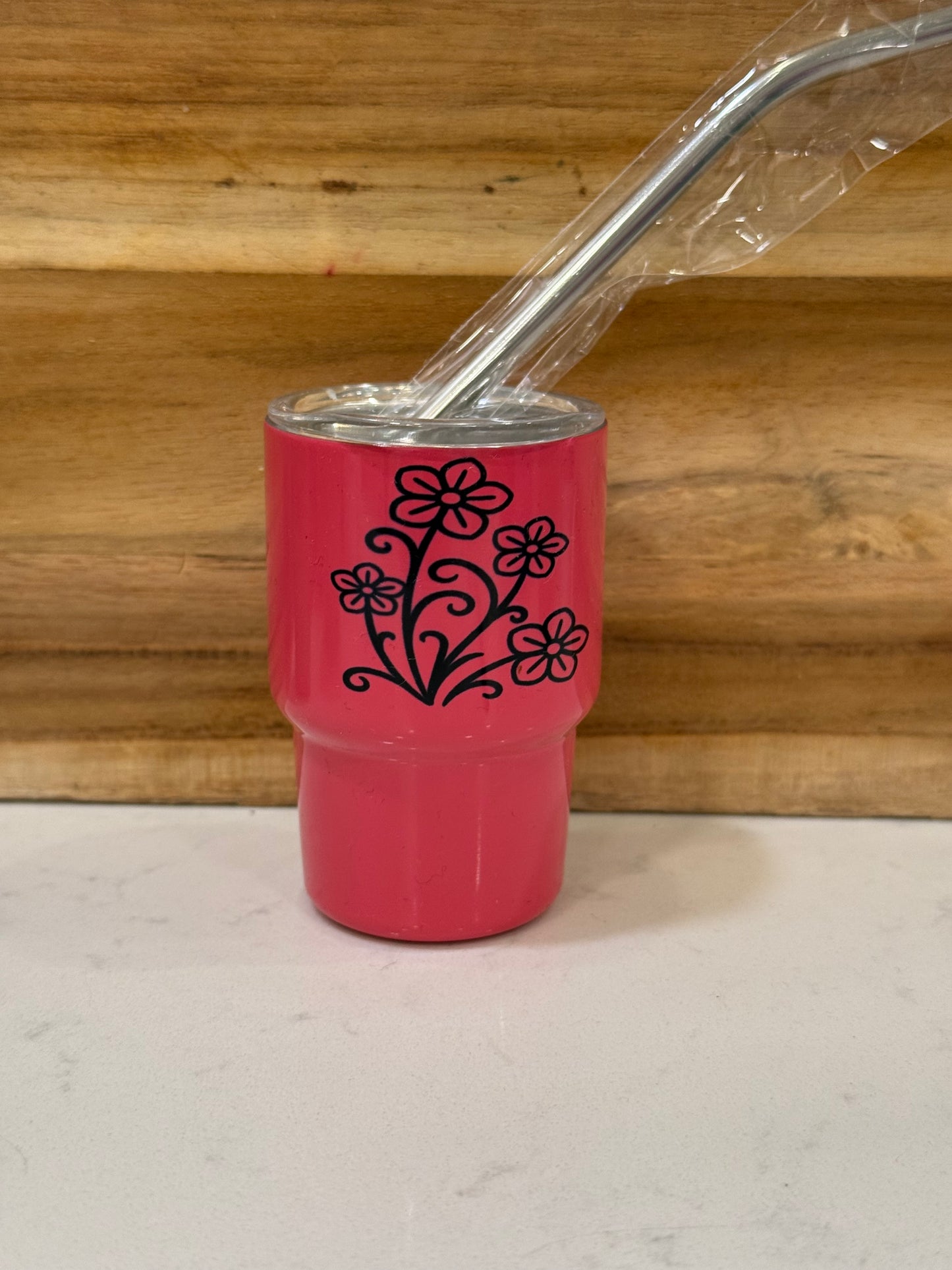 Flowery 3oz mini shot glass