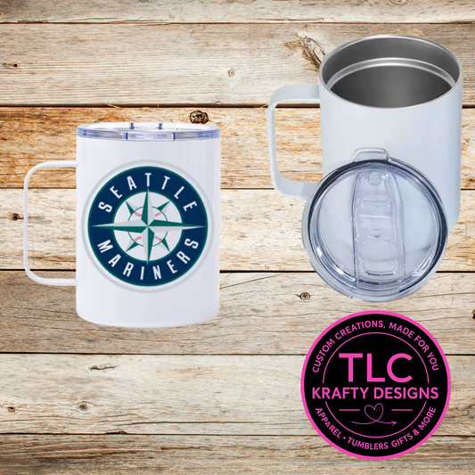Seattle Baseball Logo Mug - 12oz Travel Mug With Lid CK