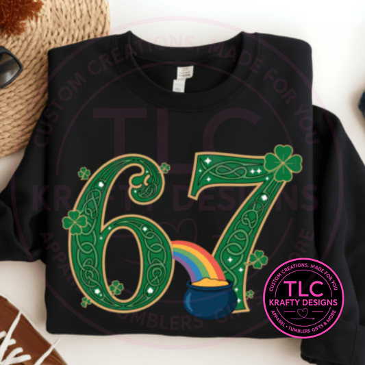 Lucky 67 St. Patrick's Day Shirt or Sweatshirt - St. Patrick's Day Apparel CK