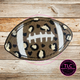 Leopard Print Football Chenille Patch – Sporty Iron-On / Sew-On Appliqué CK
