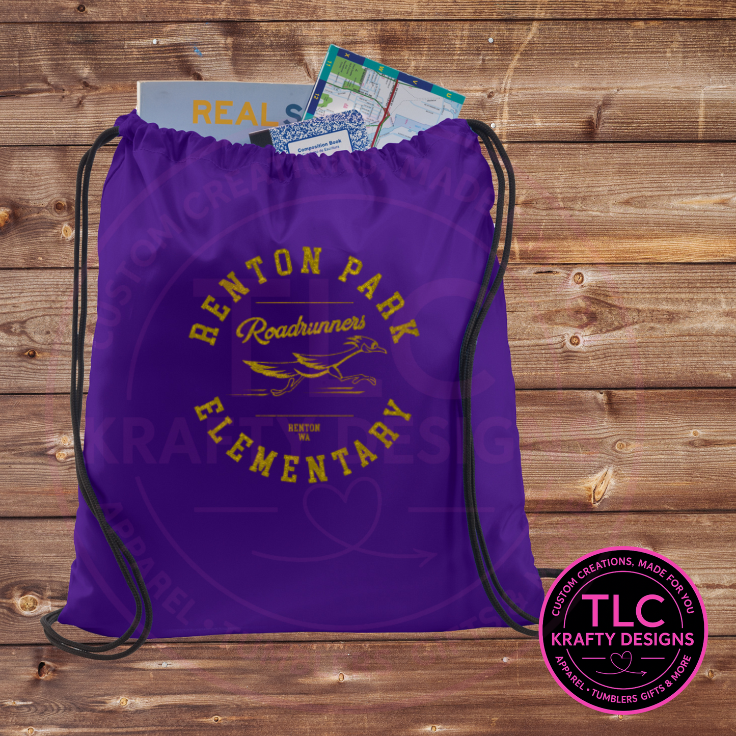 Renton Park Elementary Drawstring Bag - Custom Team Spirit Gear