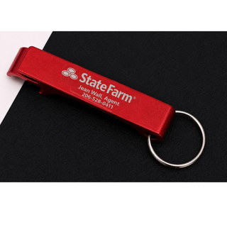 Personalized Bottle Opener Keychain – Custom Laser Engraved Aluminum Keychain | Add Your Logo, Name or Design