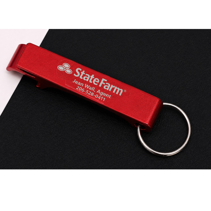 Personalized Bottle Opener Keychain – Custom Laser Engraved Aluminum Keychain | Add Your Logo, Name or Design