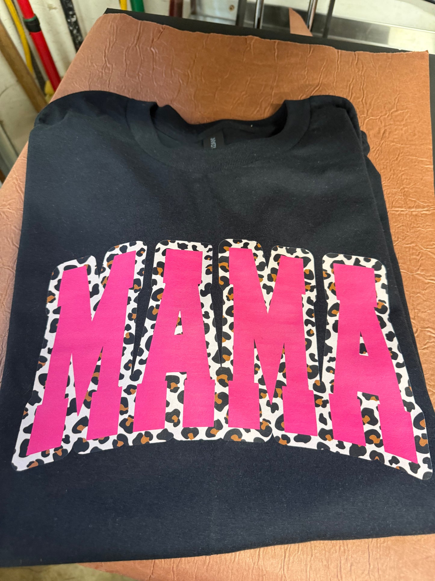 Pink Leopard MAMA Shirt or Sweatshirt