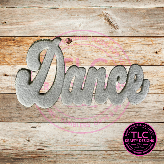 XL Dance Chenille Patch White – Spirit Wear Iron-On / Sew-On Appliqué CK