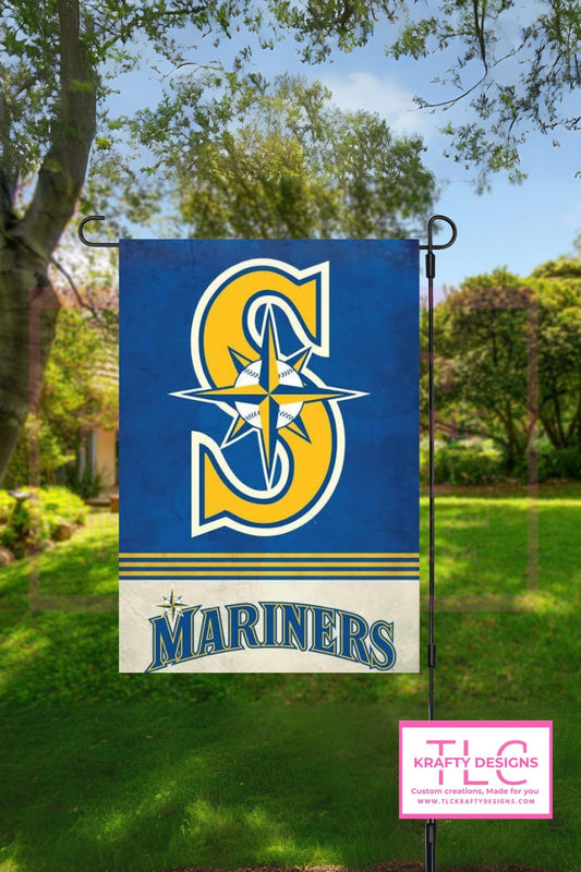 Seattle Baseball Garden Flag – Bold "S" Design