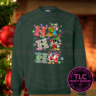 Mickey and Friends Ho Ho Ho Sweatshirt - Festive Christmas Crew Neck or Hoodie CK