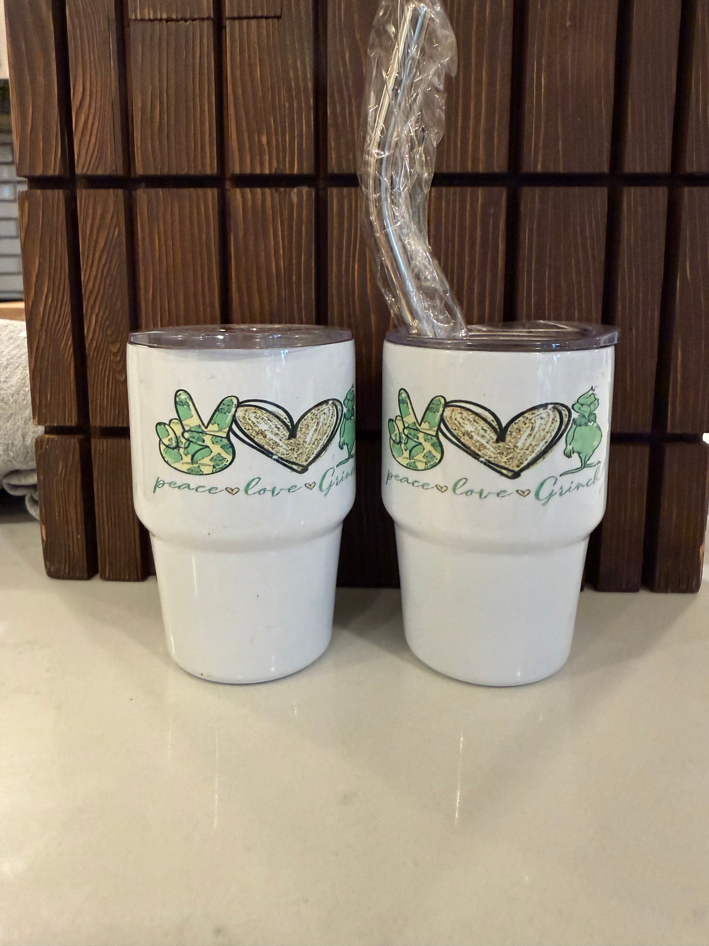 Peace love Grinch 3oz mini shot glass