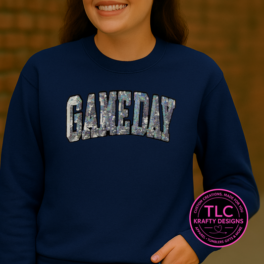 Game Day Sequin Patch Shirt or Sweatshirt – Sports and Game Day Apparel