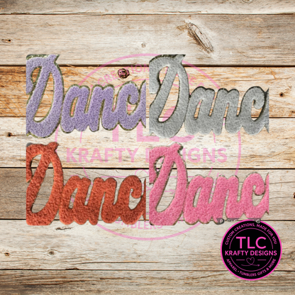 XL Dance Chenille Patch Orange  – Spirit Wear Iron-On / Sew-On Appliqué CK