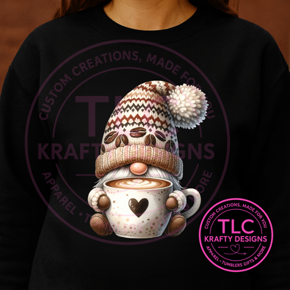 Coffee Gnome Sweatshirt – Cozy Coffee Lover Pullover