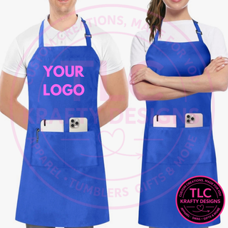 Custom Aprons with Personalized Designs | Adjustable Bib Apron with Pockets