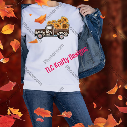 🌻 Fall Vibes Truck in Full Bloom unisex sweatshirt