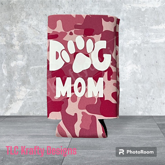 Dog Mom Customized Slim Koozie Can holder