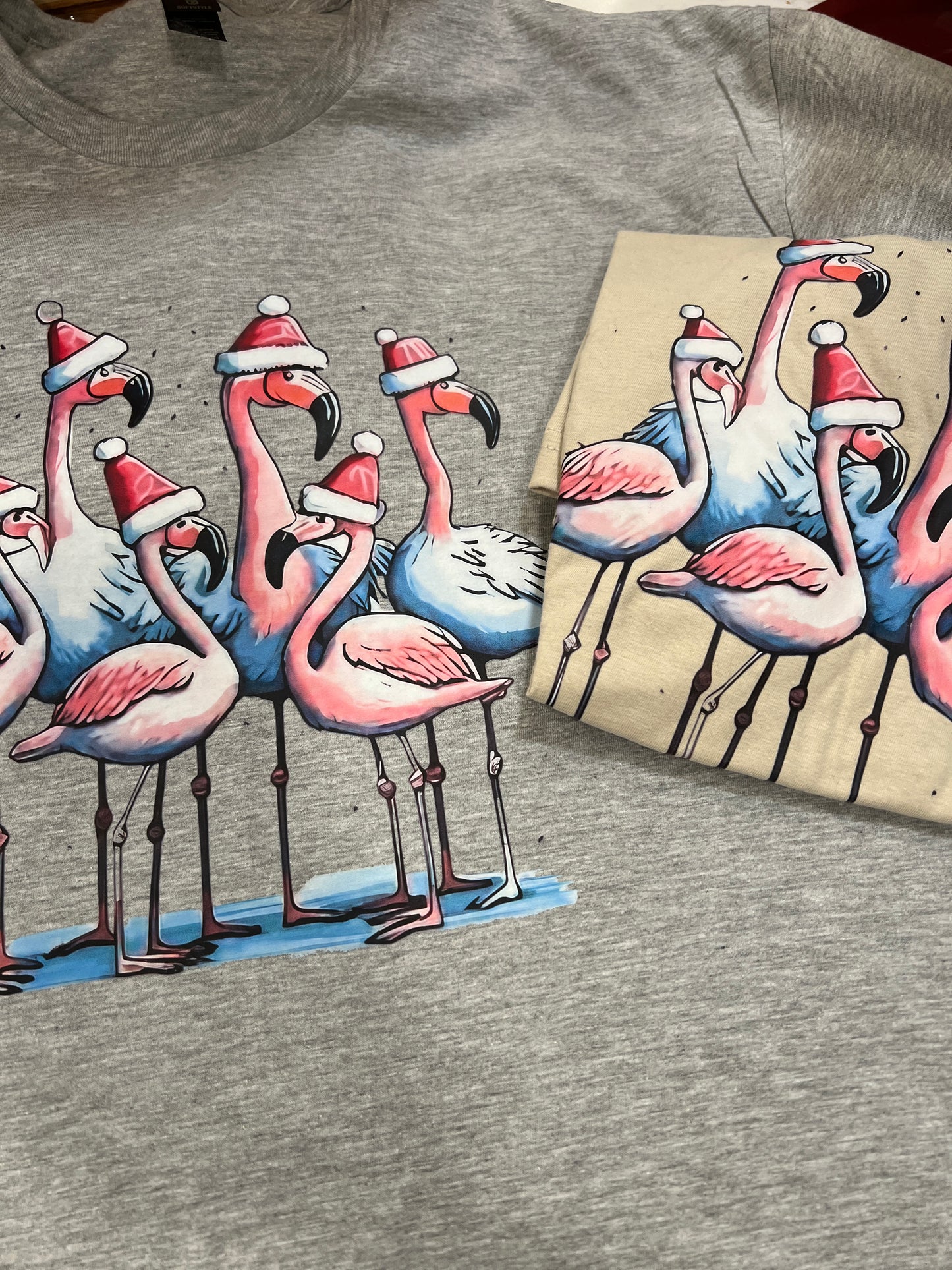 Festive Flamingo Christmas T-Shirt