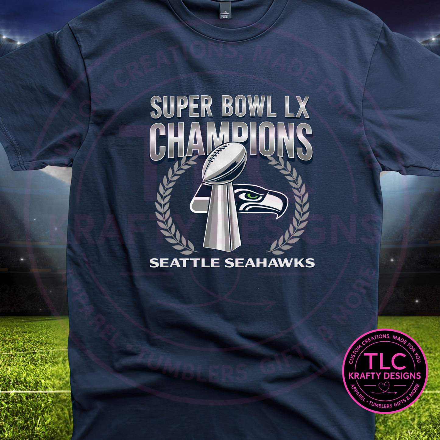 Football Championship Trophy Crest Design Graphic Apparel – T-Shirt or Sweatshirt