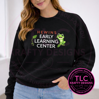 Sitting Frog Hewins Early Learning Center Apparel - Frog With White Lettering