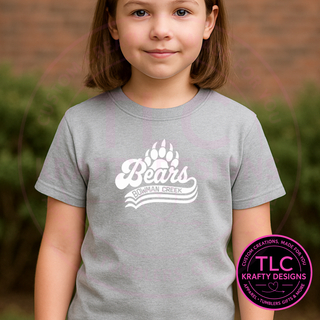 Bowman Creek Bears White Logo Apparel - Bowman Creek Elementary Spirit Wear