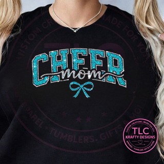 XL Cheer Mom Teal Rhinestone Patch – Cheer Apparel Iron-On/ Sew-On Patch