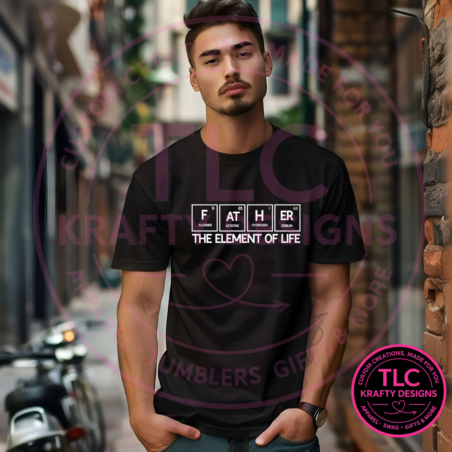 FATHER The Element Of Life White Design – Dad Life Apparel
