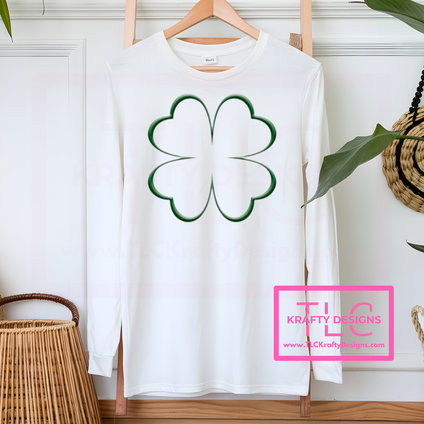 Clover Outline Shirt or Sweatshirt - St. Patrick's Day Apparel CK