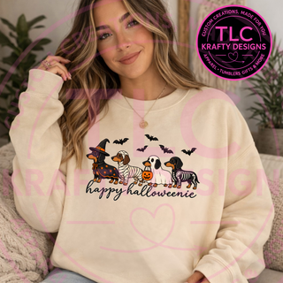 Happy Halloweenie Dachshund Design – Spooky Season Graphic Apparel