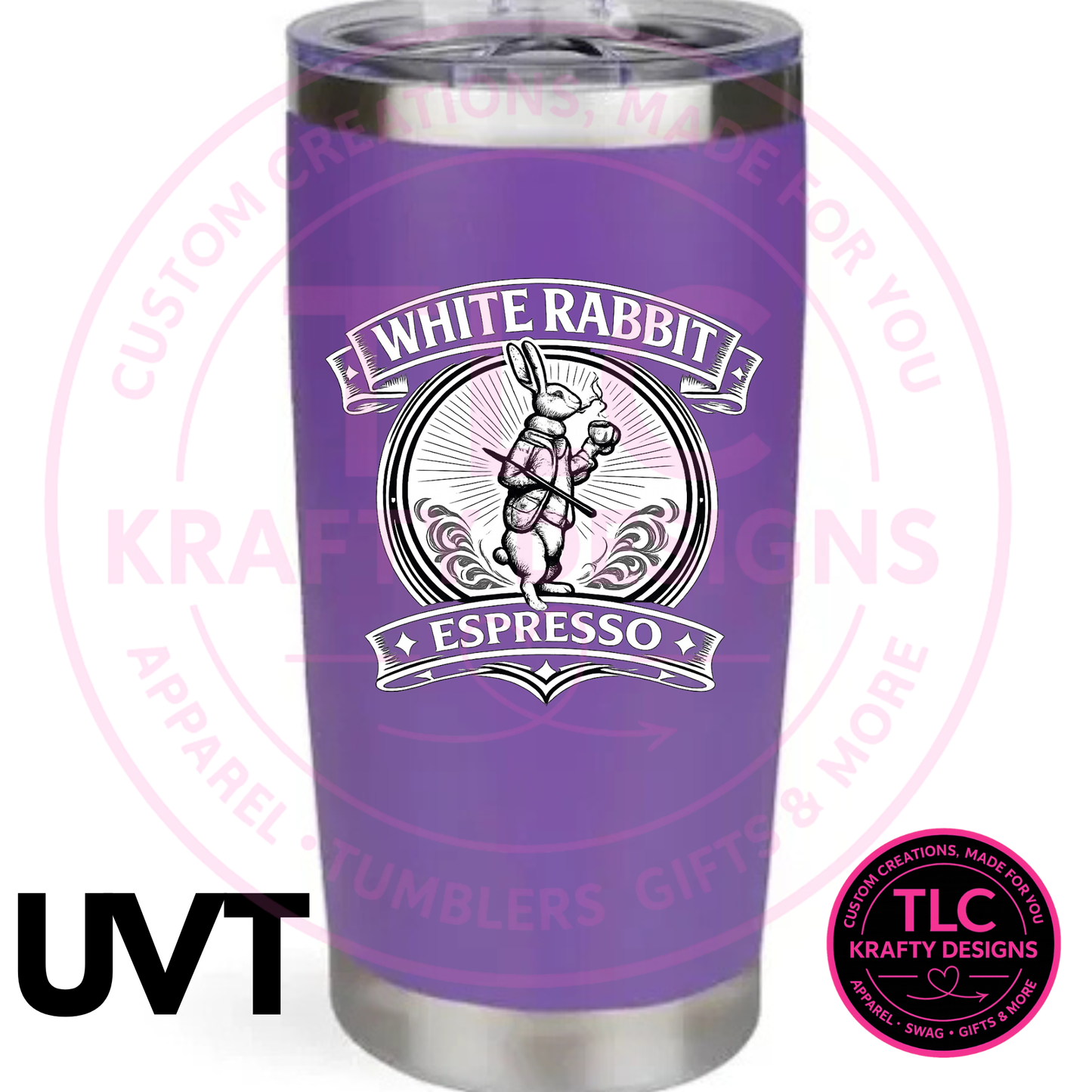 White Rabbit Espresso Logo 20oz Tumbler - White Rabbit Espresso Business Swag