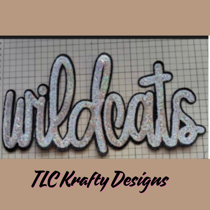 Wildcats Sequin Sweatshirt, Wildcats Sparkle Crewneck or Hoodie, School Spirit Apparel