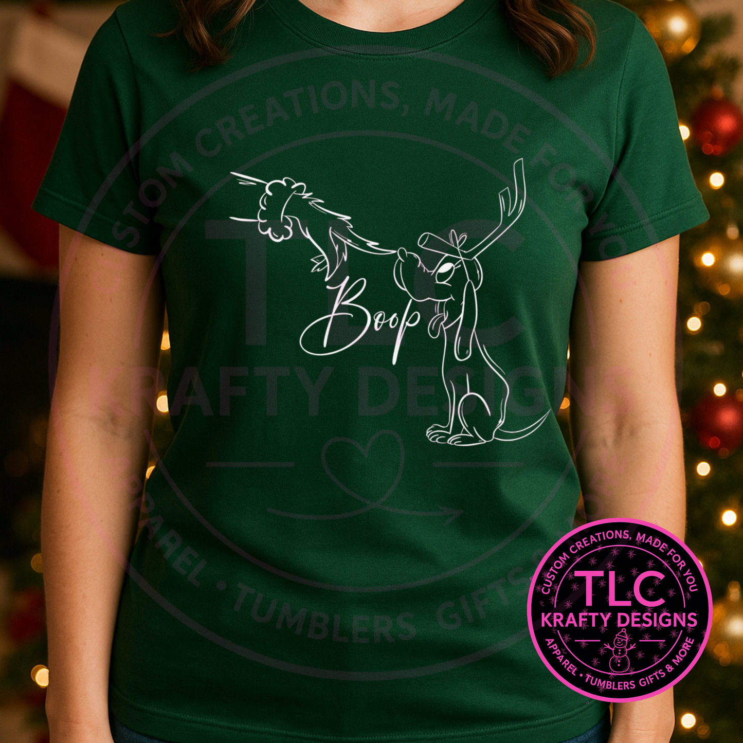 Grinch Boop T-Shirt - Festive Christmas Long or Short Sleeve Tee CK