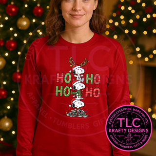 Ho Ho Ho Christmas – Cute Holiday Dog Design | Festive Winter T-Shirt, Long Sleeve, Crewneck & Hoodie