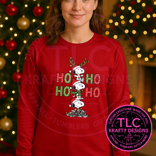 Ho Ho Ho Christmas Shirt – Cute Holiday Gnome Design | Festive Winter Tee, Long Sleeve, or Sweatshirt