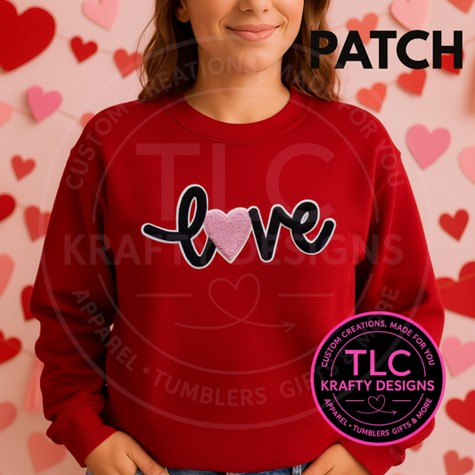 XL Love Chenille Patch – Valentine Iron-On / Sew-On Applique CK