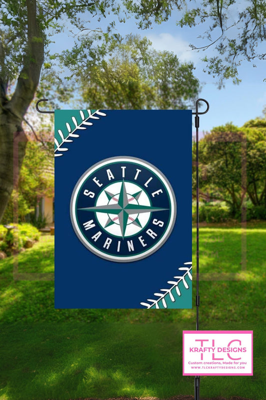 Seattle Baseball Garden Flag - Large Logo Design