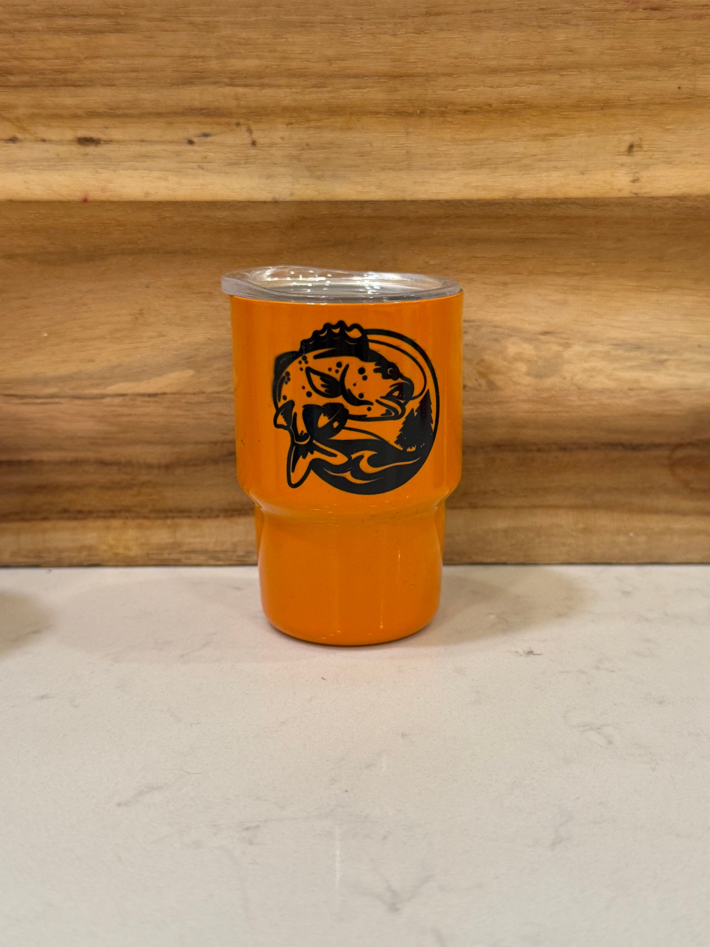 Finishing line logo 3oz mini shot glass