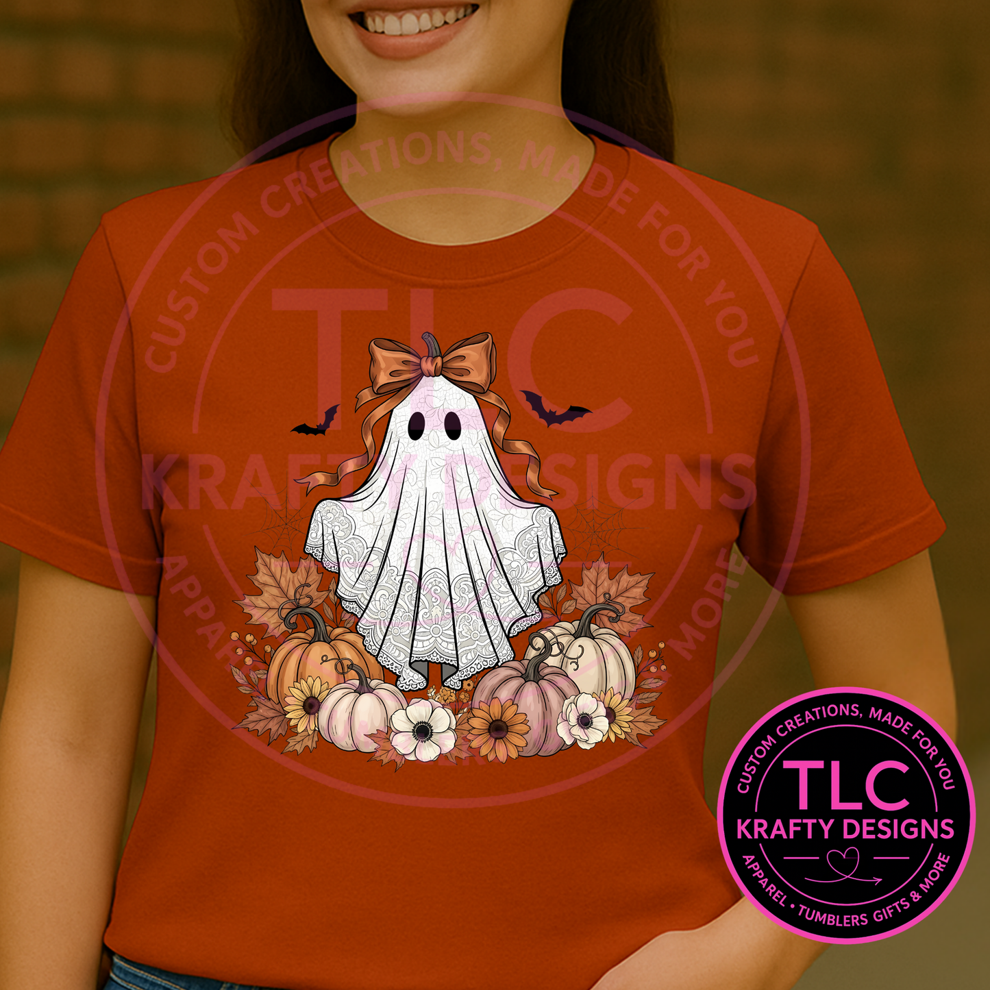 Cute Ghost Halloween Shirt – Short or Long Sleeve Fall Pumpkin Tee
