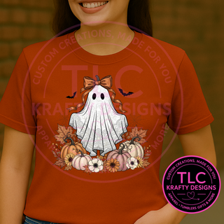 Cute Ghost Halloween Shirt – Short or Long Sleeve Fall Pumpkin Tee