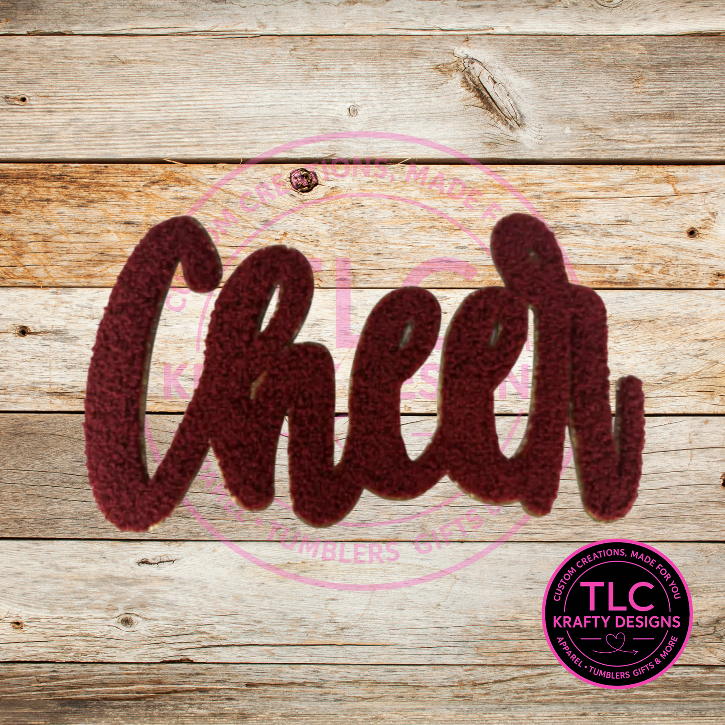 XL Cheer Chenille Patch Maroon – Spirit Wear Iron-On / Sew-On Appliqué CK