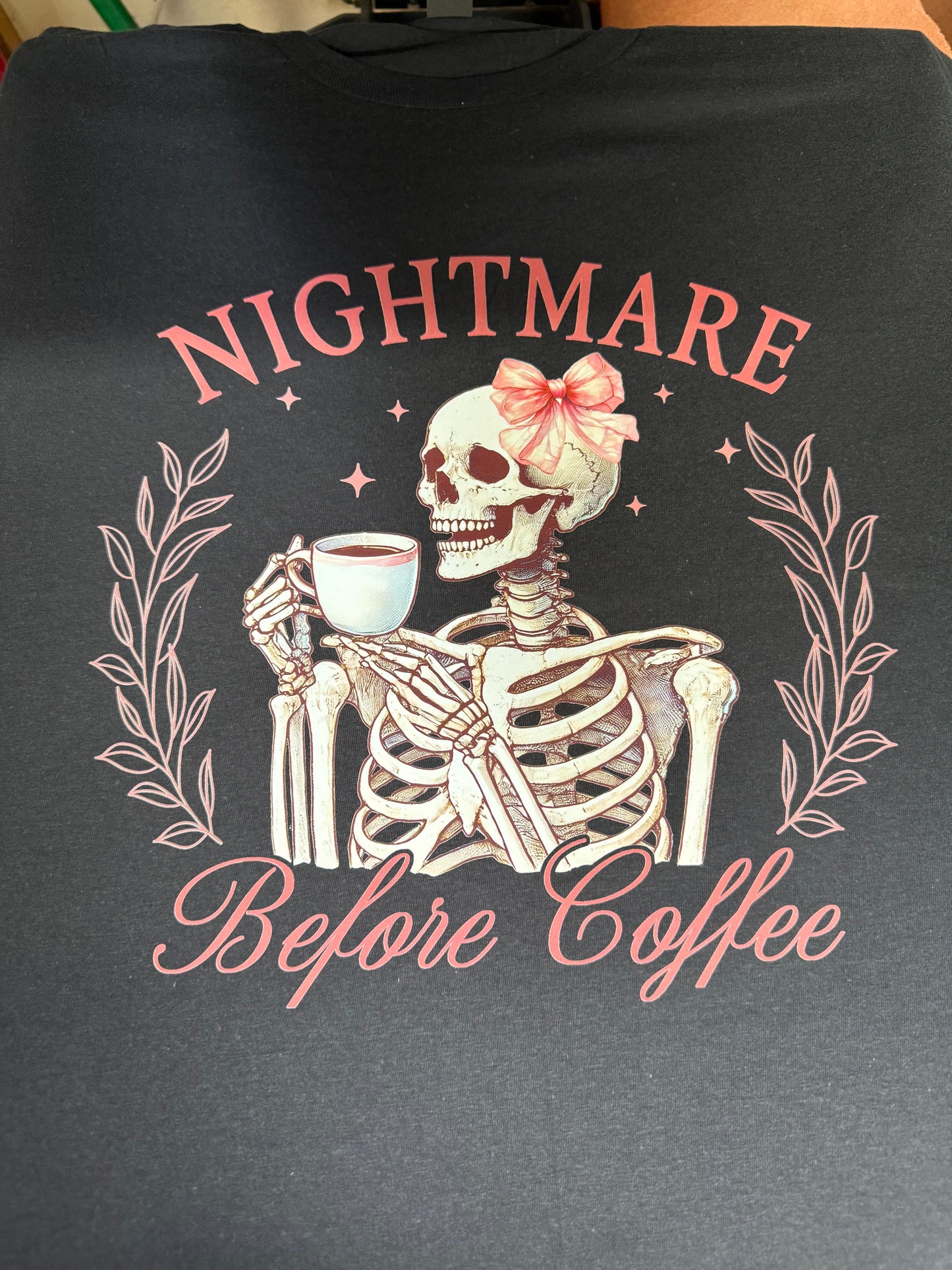 Nightmare Before Coffee Shirt – Funny Skeleton Coffee Lover Tee