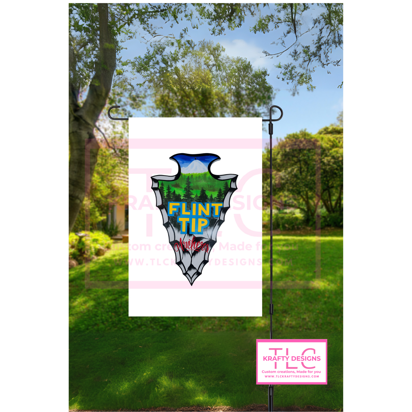 Flint Tip Archers Yard Flag – Outdoor Archery Decor