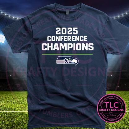 Seattle Football 2025 Conference Champions Logo Graphic – Seattle Sports T-Shirt or Sweatshirt