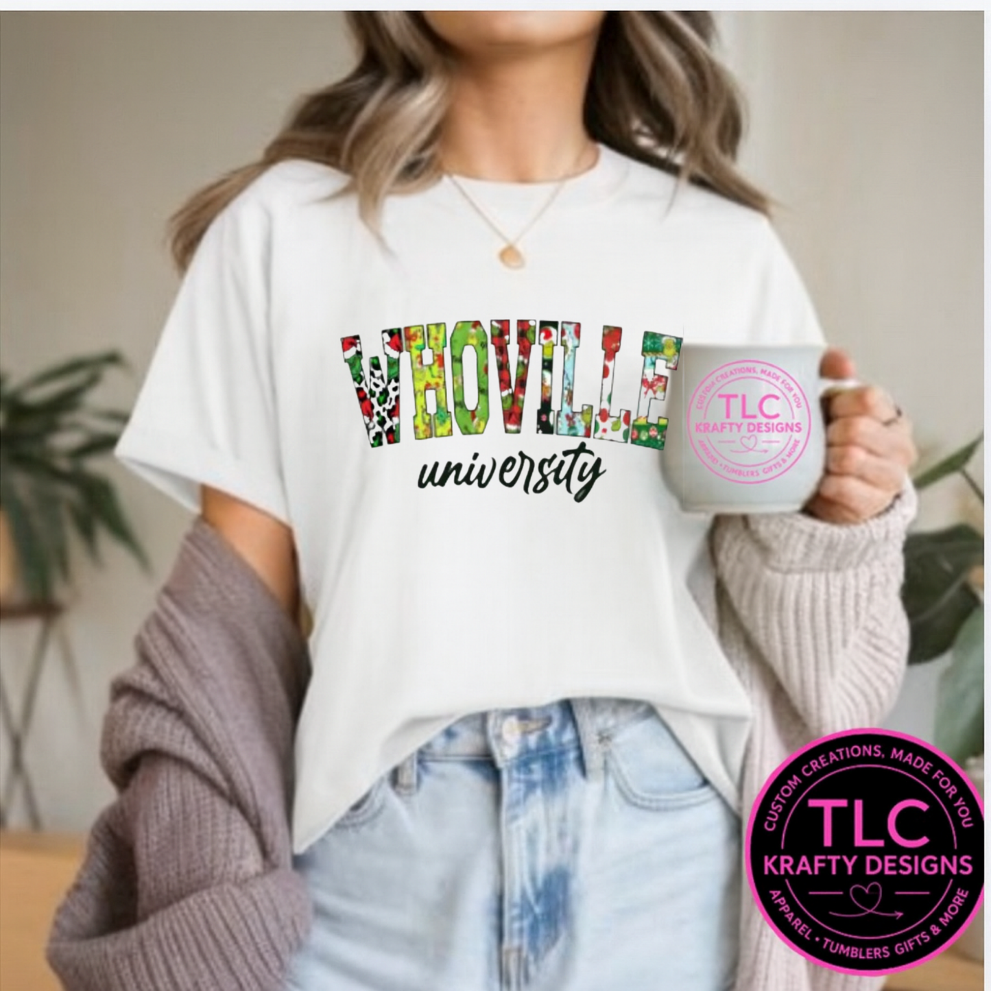 Whoville University T-Shirt - Whimsical Christmas Long or Short Sleeve Tee CK