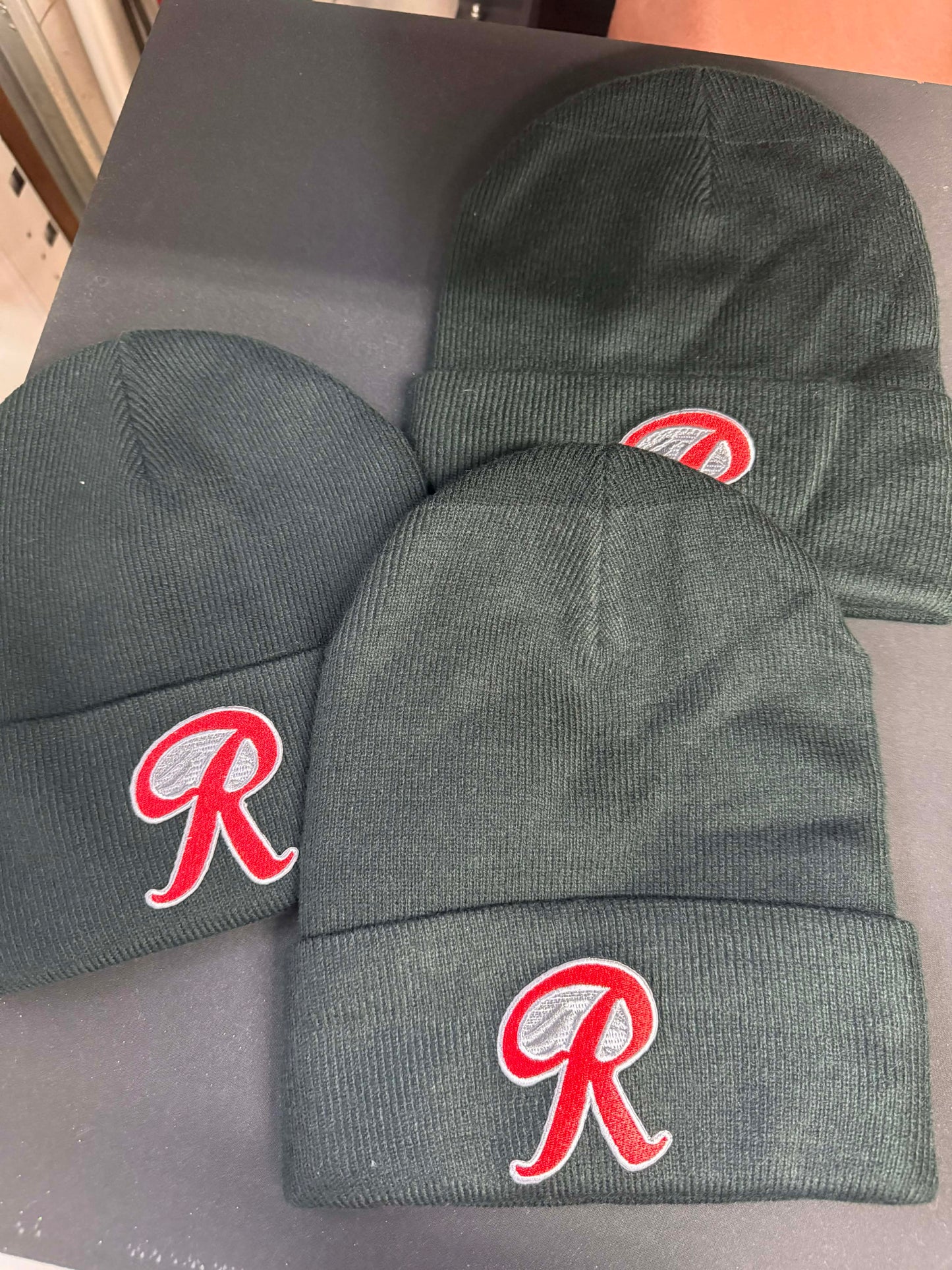Rainier "R" Patch Black Beanie – PNW Vintage Style Winter Hat