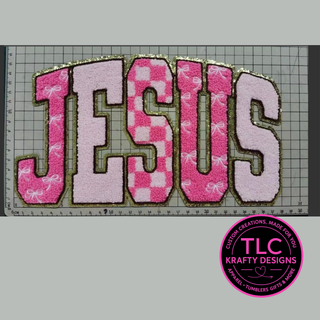 XL Jesus Chenille Patch – Faith Iron-On / Sew-On Applique CK