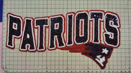 Patriots Football XL Sequin Letter Patch