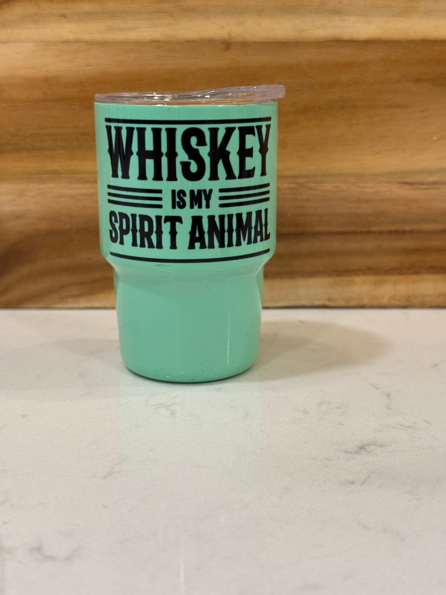 Whiskey is my spirit animal 3oz mini shot glass