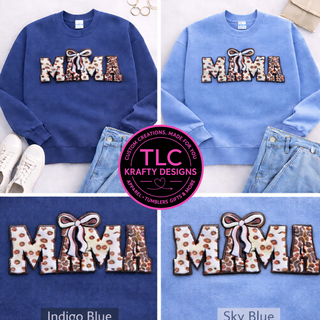 Mama Chenille Patch | Leopard Mama Iron On Patch | Large Statement Applique