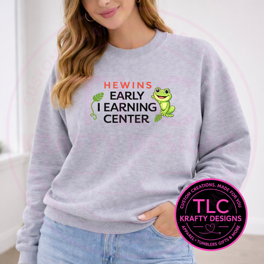 Hewins Early Learning Center Apparel - Frog With Black Lettering